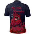 (Custom) Melbourne Demons Polo Shirt, Anzac Day Lest We Forget A31B