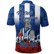 (Custom) North Melbourne Kangaroos  Polo Shirt, Anzac Day Lest We Forget A31B