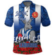 (Custom) North Melbourne Kangaroos  Polo Shirt, Anzac Day Lest We Forget A31B