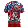 (Custom) Sydney Roosters T-shirt, Anzac Day Lest We Forget A31B