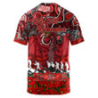(Custom) St. George Illawarra Dragons T-shirt, Anzac Day Lest We Forget A31B