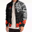 New Zealand Bomber Jacket Anzac Day Forget Lest We Forget - Maori Tattoo Style A7
