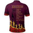 Brisbane Broncos Polo Shirt, Anzac Day For the Fallen A31B