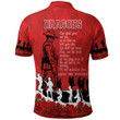 St. George Illawarra Dragons Polo Shirt, Anzac Day For the Fallen A31B