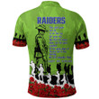 Canberra Raiders Polo Shirt, Anzac Day For the Fallen A31B