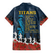 Gold Coast Titans Hawaiian Shirt, Anzac Day For the Fallen A31B