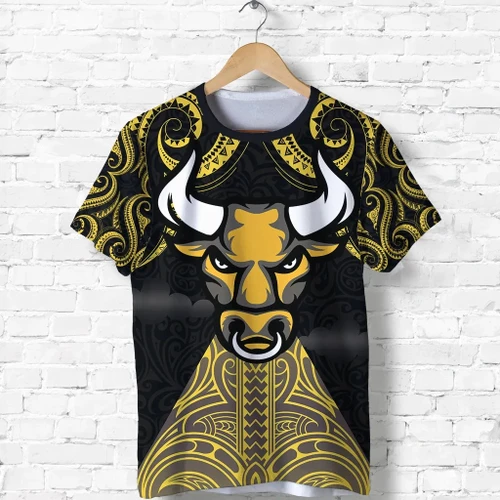 Aotearoa Maori T Shirt Taranaki Bull K36