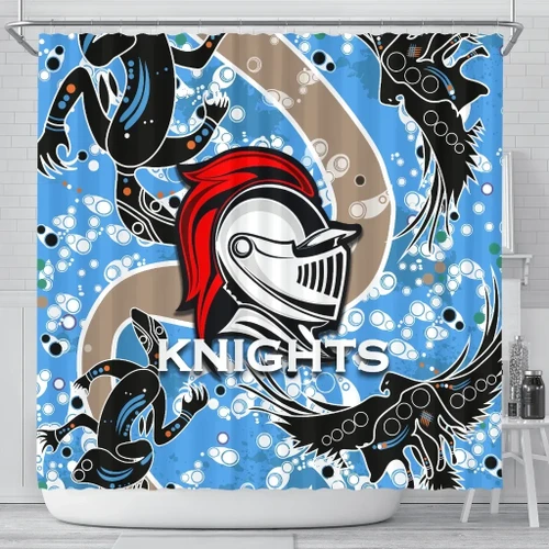 Love New Zealand Shower Curtain - Knights Shower Curtain Aboriginal 2 TH4