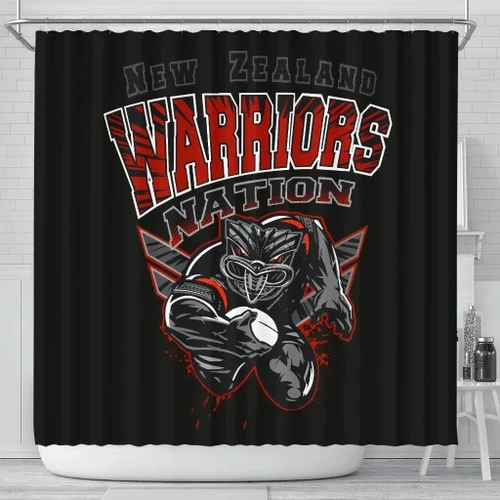 Love New Zealand Shower Curtain - New Zealand Warriors Shower Curtain Unique Style K40
