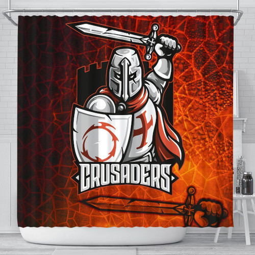 Love New Zealand Shower Curtain - New Zealand Crusaders Shower Curtain K4