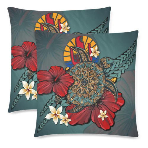 Love New Zealand Pillow Cover - Tahiti Pillow Cases - Blue Turtle Tribal A02