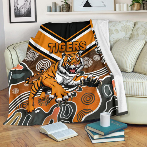 Love New Zealand Premium Blanket - Wests Premium Blanket Tigers Indigenous K8