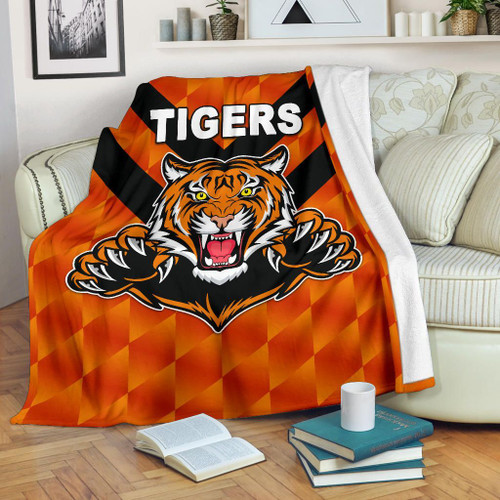 Love New Zealand Premium Blanket - Balmain Premium Blanket Tigers Orange Vibes No.2 K8