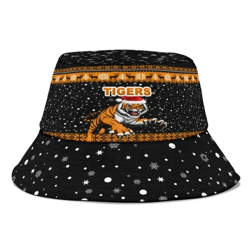 Love New Zealand Bucket Hat - Wests Christmas Bucket Hat Tigers Unique Vibes - Black K8