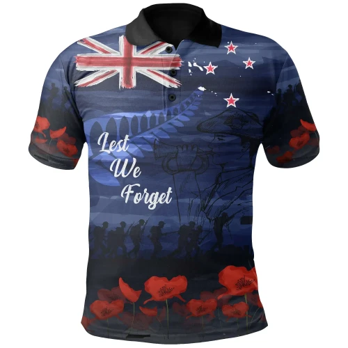 Love New Zealand Polo Shirt - Anzac Day Polo Shirt New Zealand Anzac Day 2021 - Lest We Forget TH6
