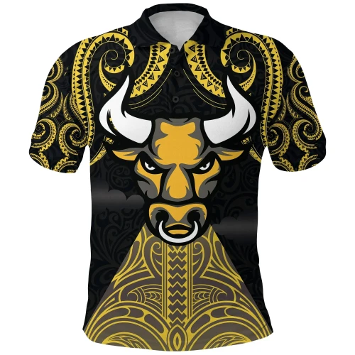 Love New Zealand Polo Shirt - Aotearoa Maori Polo Shirt Taranaki Bull K36