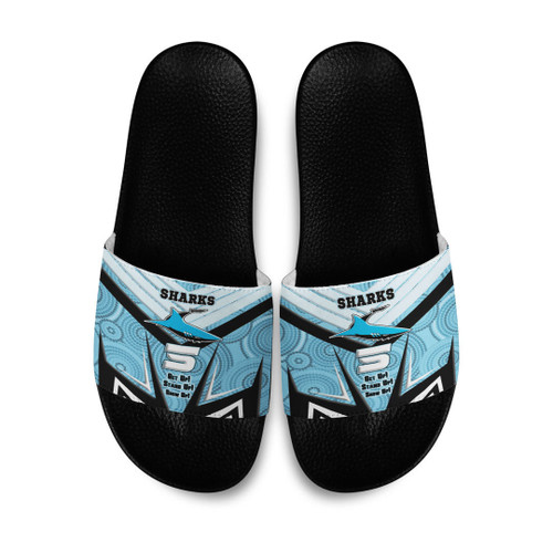 Love New Zealand Slide Sandals - Cronulla-Sutherland Sharks Naidoc 2022 Sporty Style Slide Sandals A35
