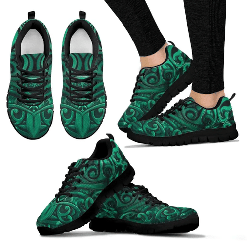 Love New Zealand Sneakers - New Zealand Warriors Sneakers Green K4