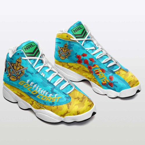 LoveNewZeland Shoes - Gold Coast Titans Anzac - Lest We Forget Sneakers J.13 A7