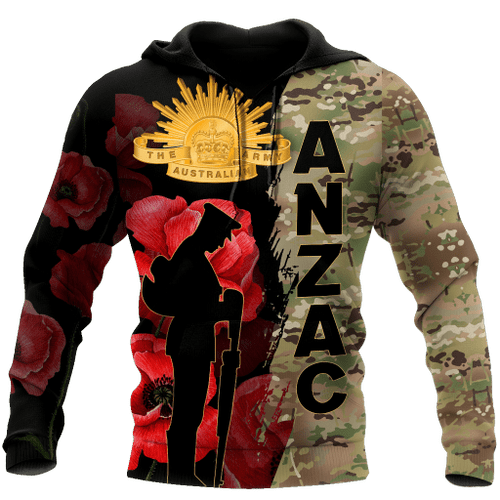 LoveNewZealand Anzac Day Clothing - Australian Army Camo Hoodie