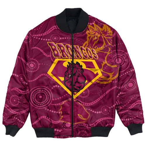 Love New Zealand Clothing - Brisbane Broncos Superman Rugby Bomber Jackets A35
