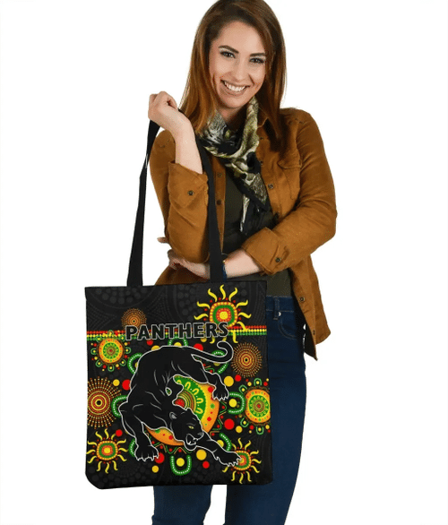 Love New Zealand Clothing - Penrith Tote Bag Indigenous Panthers - Black K8