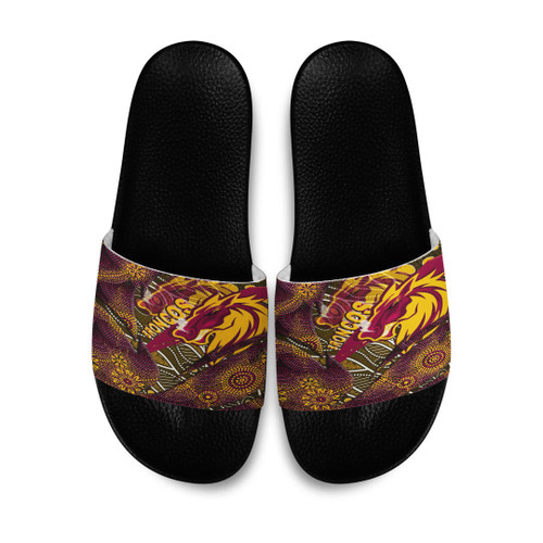 Love New Zealand Slide Sandals - Brisbane Broncos Aboriginal Slide Sandals A35