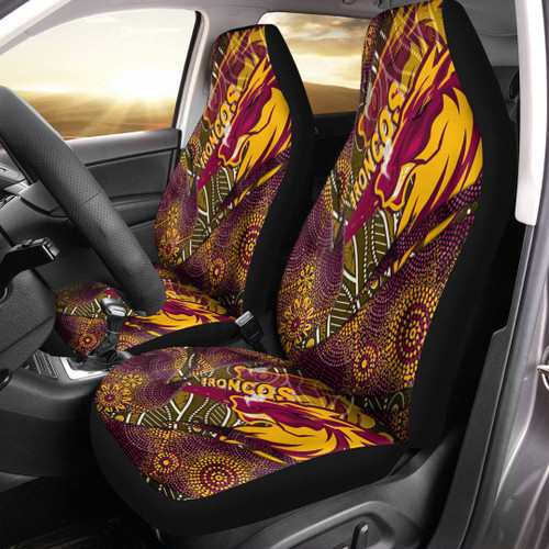 Love New Zealand Car Seat Covers - Brisbane Broncos Aboriginal Car Seat Covers A35