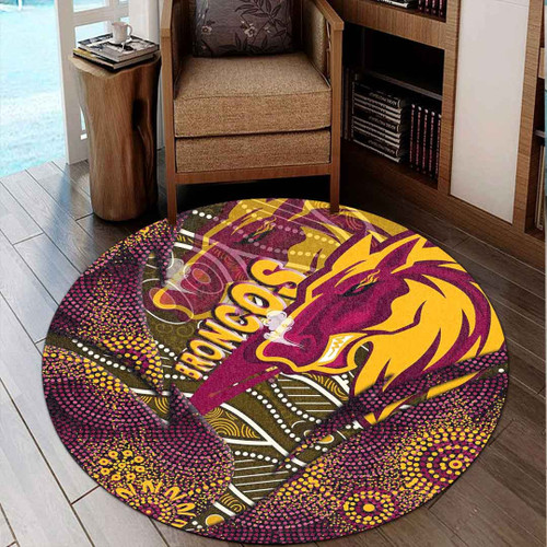 Love New Zealand Round Carpet - Brisbane Broncos Aboriginal Round Carpet A35