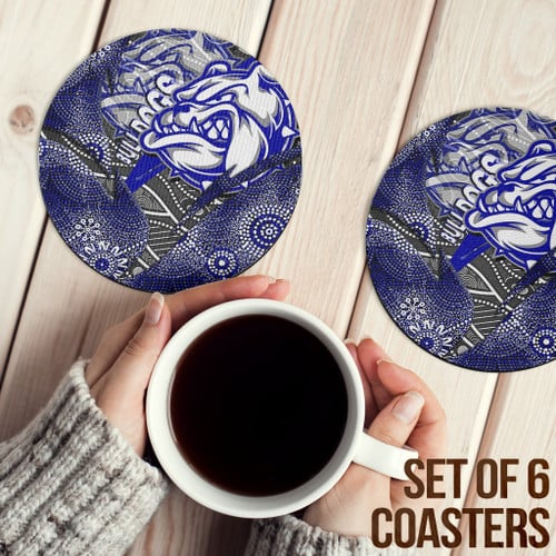 Love New Zealand Coasters (Sets of 6) - Canterbury-Bankstown Bulldogs Aboriginal Coasters A35
