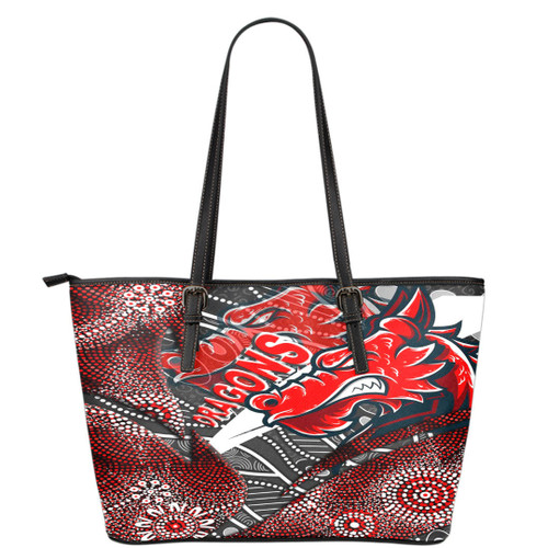 Love New Zealand Leather Tote - St. George Illawarra Dragons Aboriginal Leather Tote A35