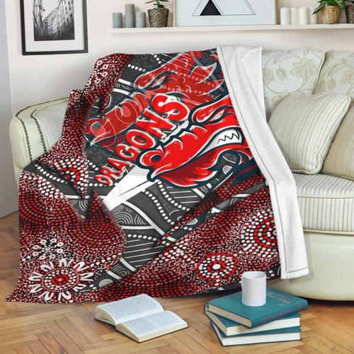 Love New Zealand Premium Blanket - St. George Illawarra Dragons Aboriginal Premium Blanket A35