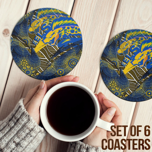 Love New Zealand Coasters (Sets of 6) - Parramatta Eels Aboriginal Coasters A35