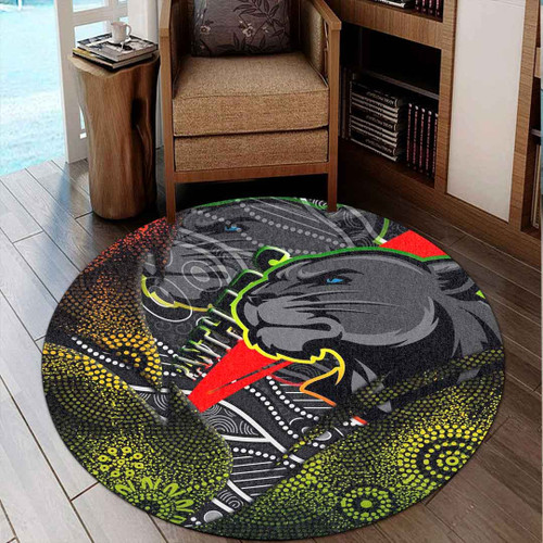 Love New Zealand Round Carpet - Penrith Panthers Aboriginal Round Carpet A35