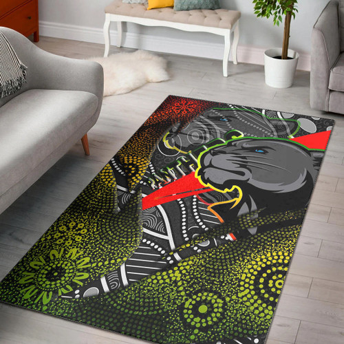 Love New Zealand Area Rug - Penrith Panthers Aboriginal Area Rug A35