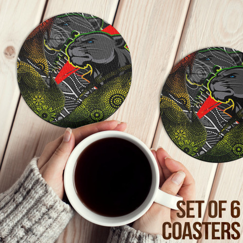 Love New Zealand Coasters (Sets of 6) - Penrith Panthers Aboriginal Coasters A35