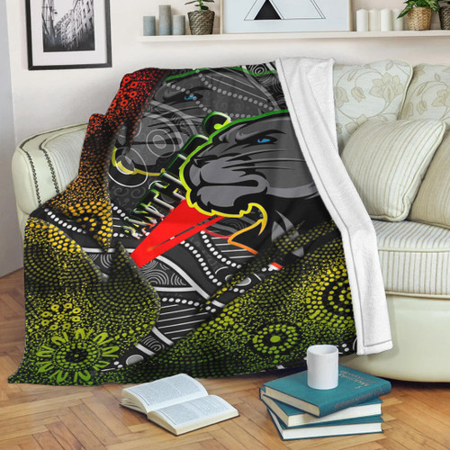 Love New Zealand Premium Blanket - Penrith Panthers Aboriginal Premium Blanket A35