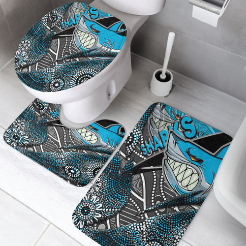 Love New Zealand Bathroom Set - Cronulla-Sutherland Sharks Aboriginal Bathroom Set A35