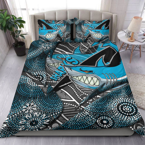 Love New Zealand Bedding Set - Cronulla-Sutherland Sharks Aboriginal Bedding Set A35
