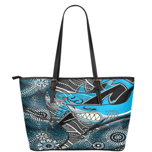 Love New Zealand Leather Tote - Cronulla-Sutherland Sharks Aboriginal Leather Tote A35