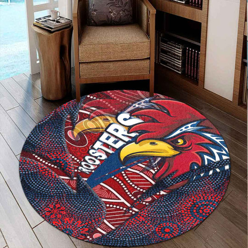 Love New Zealand Round Carpet - Sydney Roosters Aboriginal Round Carpet A35