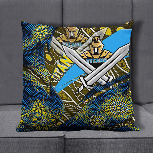 Love New Zealand Pillow Covers - Gold Coast Titans Aboriginal Pillow Covers A35