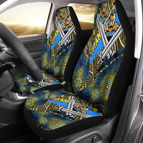 Love New Zealand Car Seat Covers - Gold Coast Titans Aboriginal Car Seat Covers A35