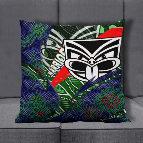 Love New Zealand Pillow Covers - New Zealand Warriors Aboriginal Pillow Covers A35
