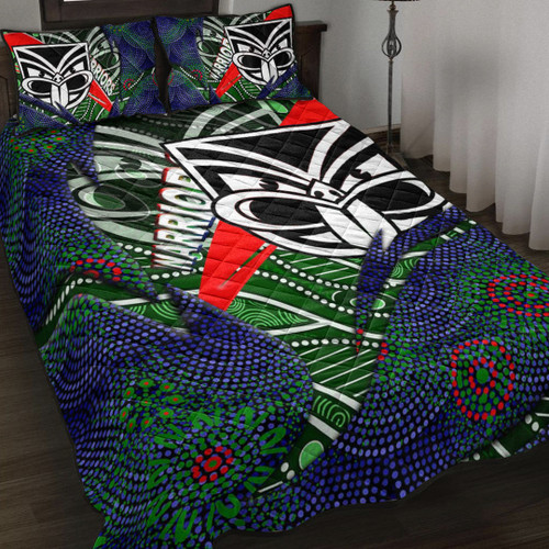 Love New Zealand Quilt Bed Set - New Zealand Warriors Aboriginal Quilt Bed Set A35