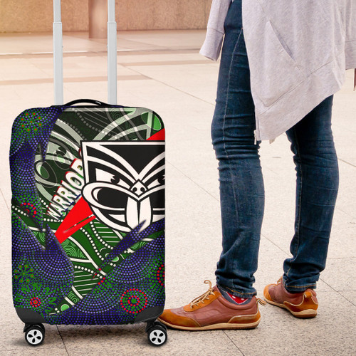 Love New Zealand Luggage Covers - New Zealand Warriors Aboriginal Luggage Covers A35