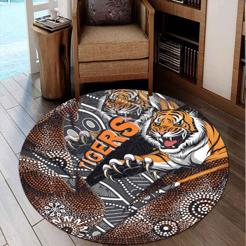 Love New Zealand Round Carpet - West Tigers Aboriginal Round Carpet A35