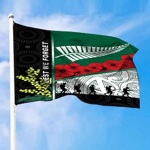 Love New Zealand Flag - Australia Indigenous & New Zealand Maori Anzac Premium Flag A31