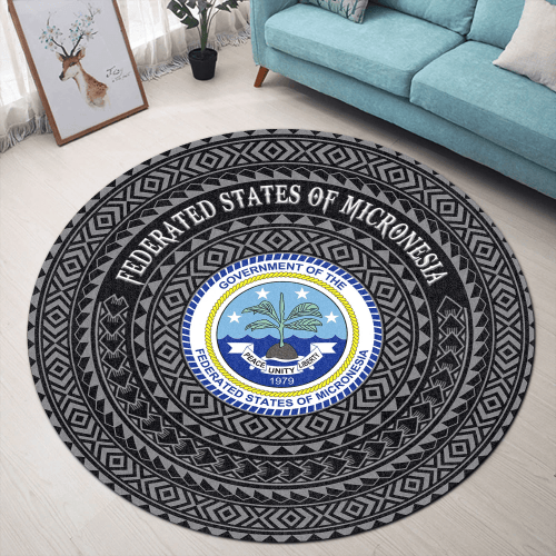 Love New Zealand Round Carpet - Federated States Of Micronesia Coat Of  Arms Color A95