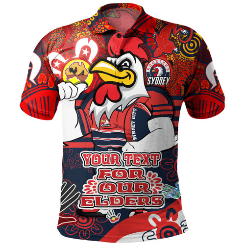 Roosters Naidoc Week Polo Shirt - Custom Go Mighty Chooks Sydney City National NAIDOC Week For Our Elders 2023